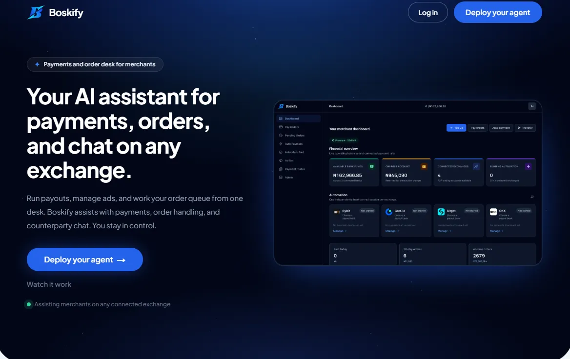 Automated peer-to-peer (P2P) trading platform for merchants