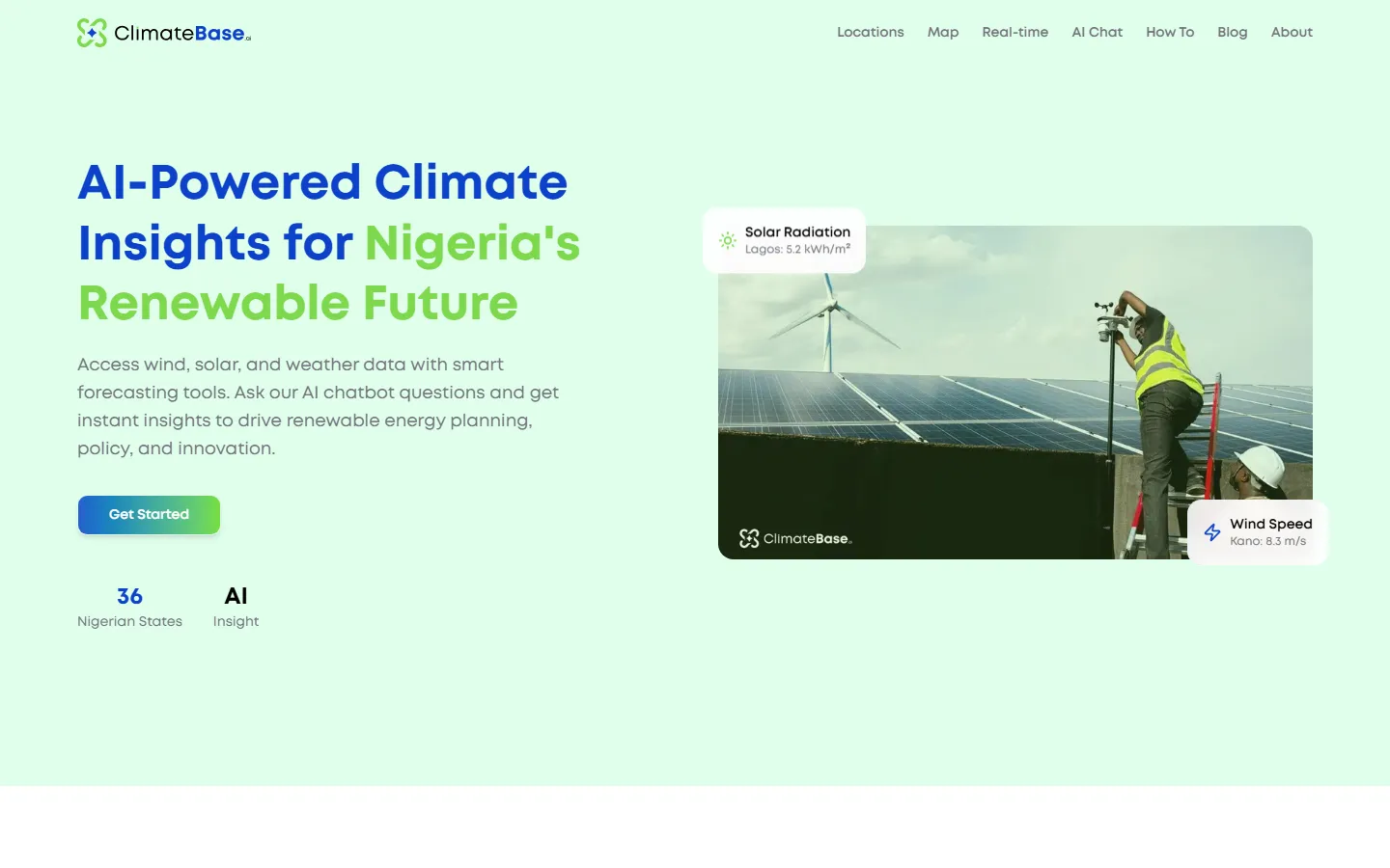 AI wind & solar data platform covering all 36 Nigerian states